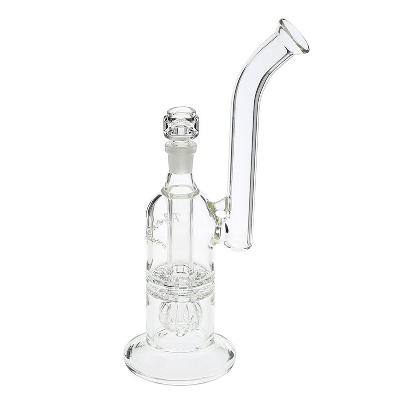 Pure Glass Glass Bong Pure Glass 12" 65mm Torus (2 Disc w/ Ball Perc) Trumpet Bubbler Female19mm