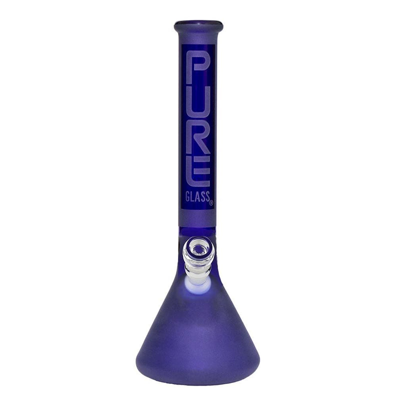 Pure Glass Glass Bong PURE Glass 14" 38mm Classic Beaker - Blue Frost