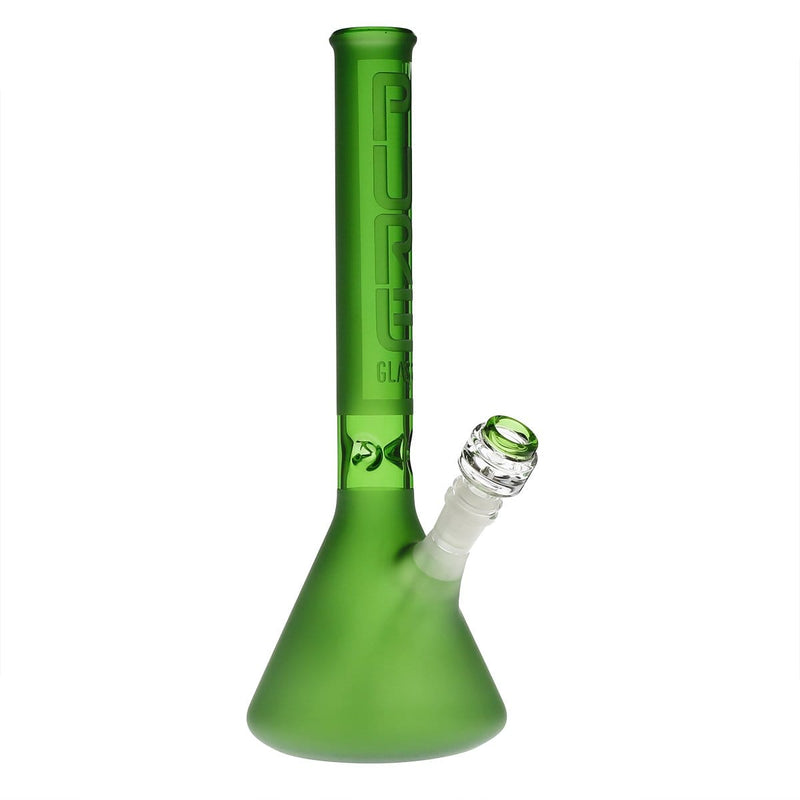 Pure Glass Glass Bong PURE Glass 14" 38mm Classic Beaker - Green Frost