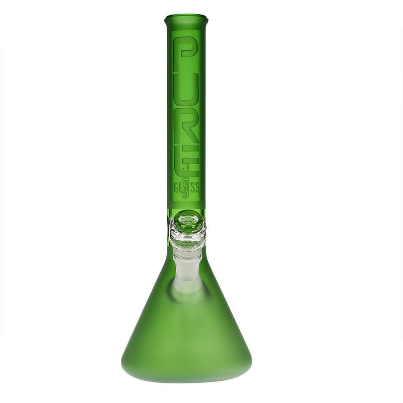 Pure Glass Glass Bong PURE Glass 14" 38mm Classic Beaker - Green Frost