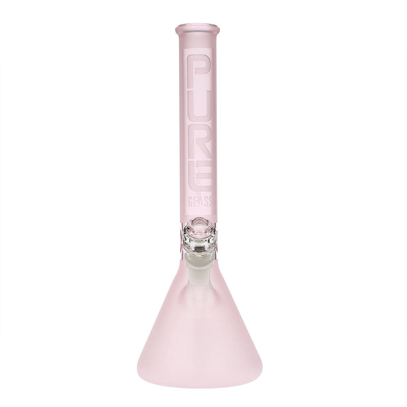 Pure Glass Glass Bong PURE Glass 14" 38mm Classic Beaker - Pink Frost