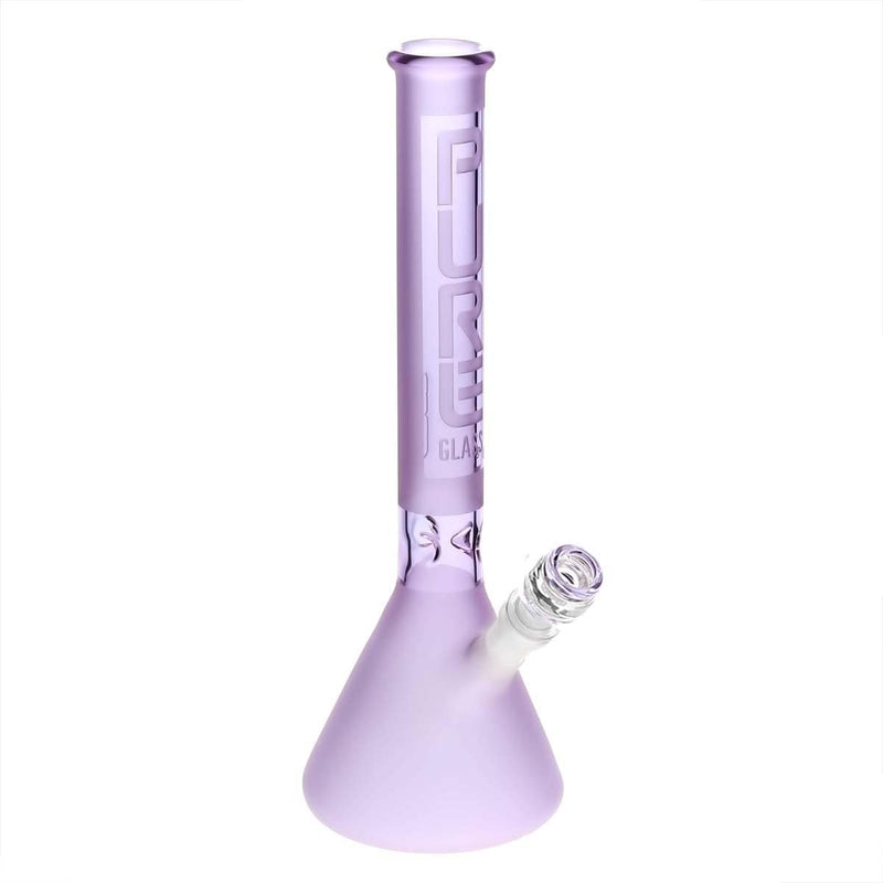 Pure Glass Glass Bong PURE Glass 14" 38mm Classic Beaker - Purple Frost