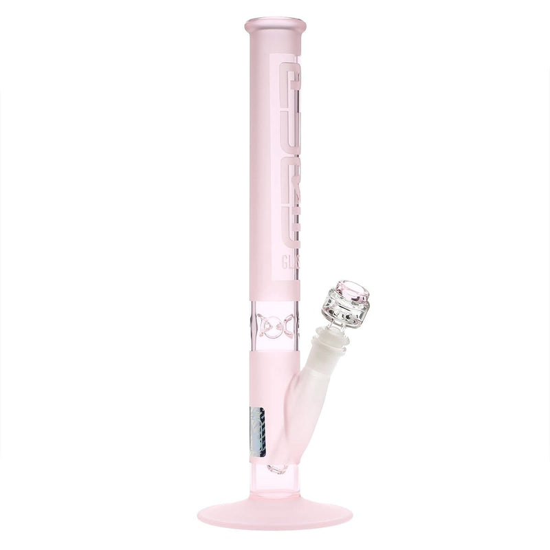 Pure Glass Glass Bong PURE Glass 14" 38mm Classic Straight -Pink Frost