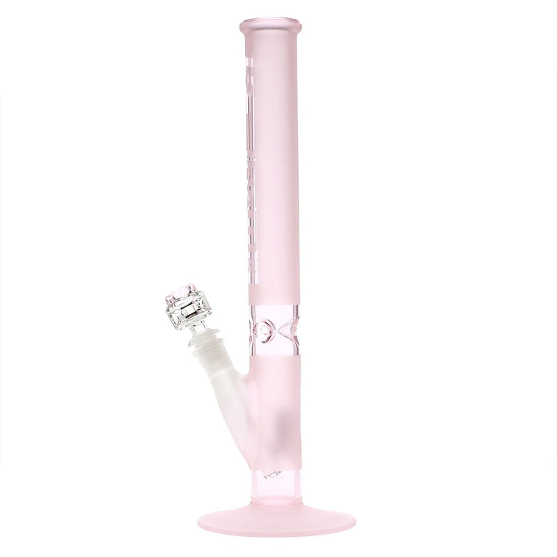 Pure Glass Glass Bong PURE Glass 14" 38mm Classic Straight -Pink Frost