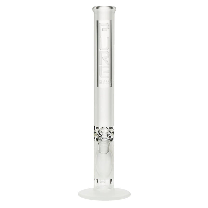 Pure Glass Glass Bong PURE Glass 18" 50mm X 9mm Heavy Straight - Clear Frost