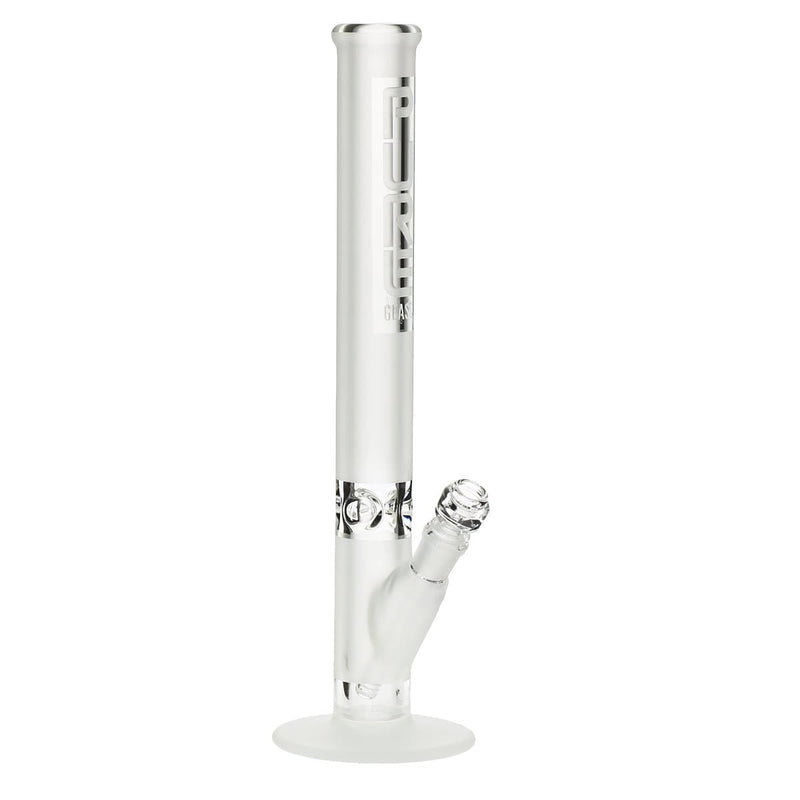 18" PURE Heavy Straight Bong - Clear Frost