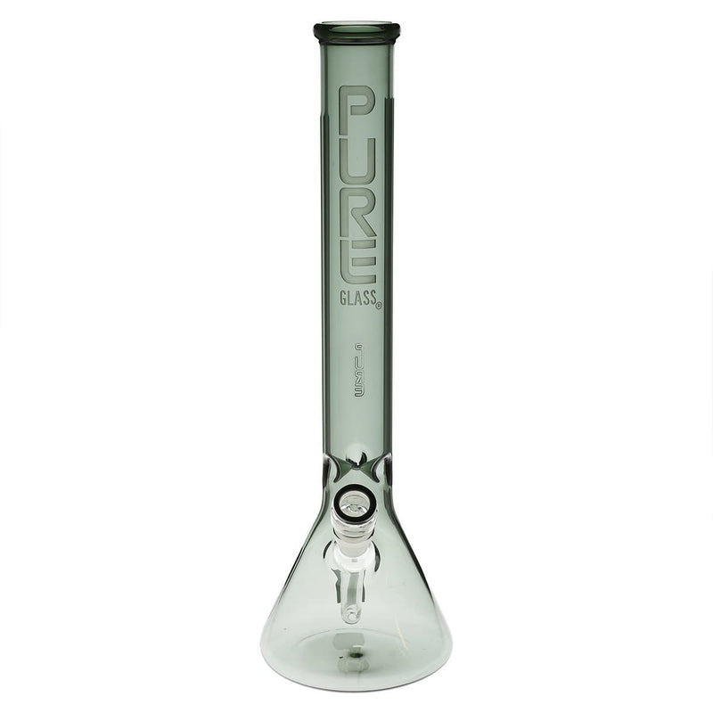 Pure Glass Glass Bong Pure Glass 18" 50mmx5mm Black Beaker