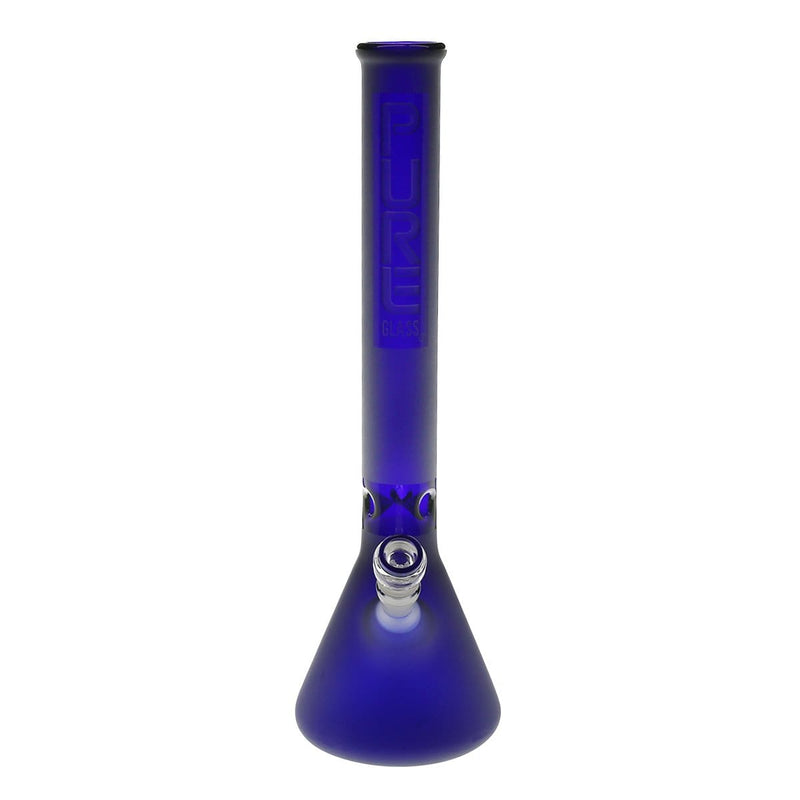 Pure Glass Glass Bong Pure Glass 18" 50mmx5mm Blue Frost Beaker