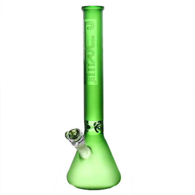 Pure Glass Glass Bong Pure Glass 18" 50mmx5mm Green Frost Beaker