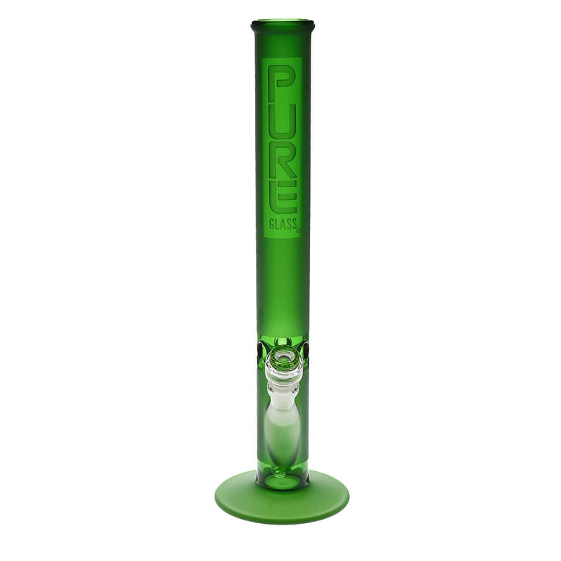 Pure Glass Glass Bong Pure Glass 18" 50mmx5mm Green Frost Straight Martini