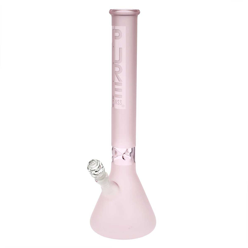 Pure Glass Glass Bong Pure Glass 18" 50mmx5mm Pink Frost Beaker