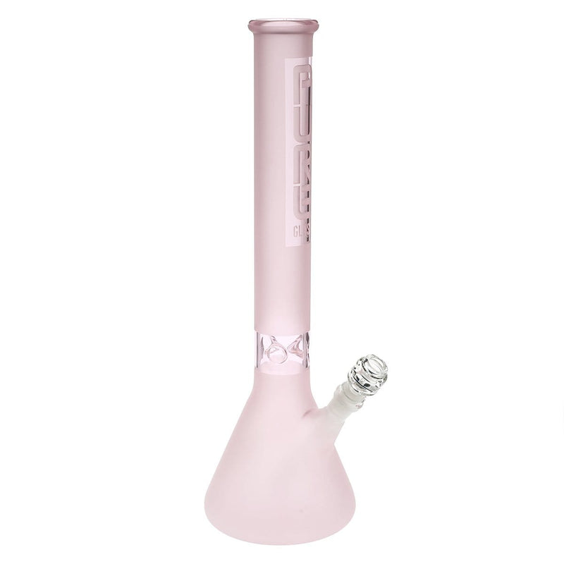 Pure Glass Glass Bong Pure Glass 18" 50mmx5mm Pink Frost Beaker