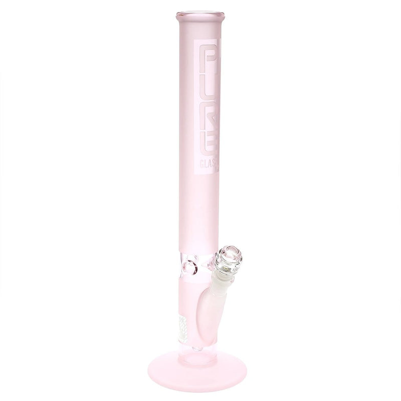 Pure Glass Glass Bong Pure Glass 18" 50mmx5mm Pink Frost Straight