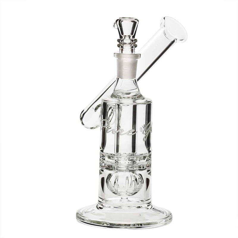 Pure Glass Glass Bong Pure Glass 8" Mini Torus Sidecar Straight Martini Female 14mm