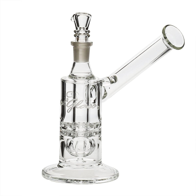 Pure Glass Glass Bong Pure Glass 8" Mini Torus Sidecar Straight Martini Female 14mm