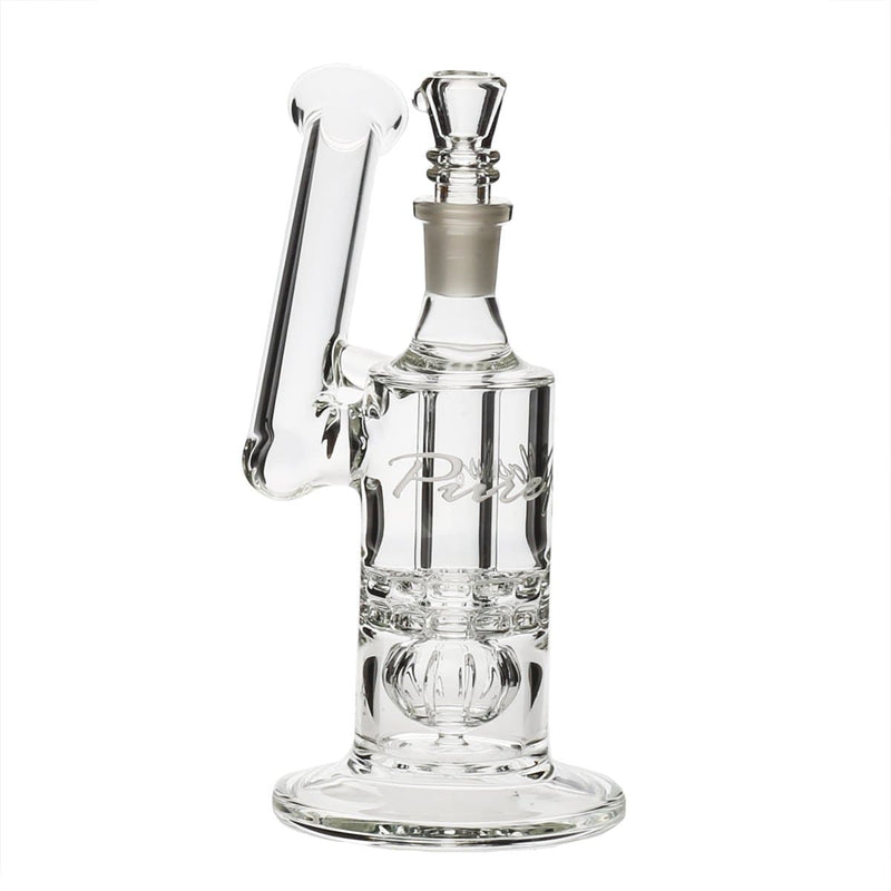 Pure Glass Glass Bong Pure Glass 8" Mini Torus Sidecar Straight Martini Female 14mm