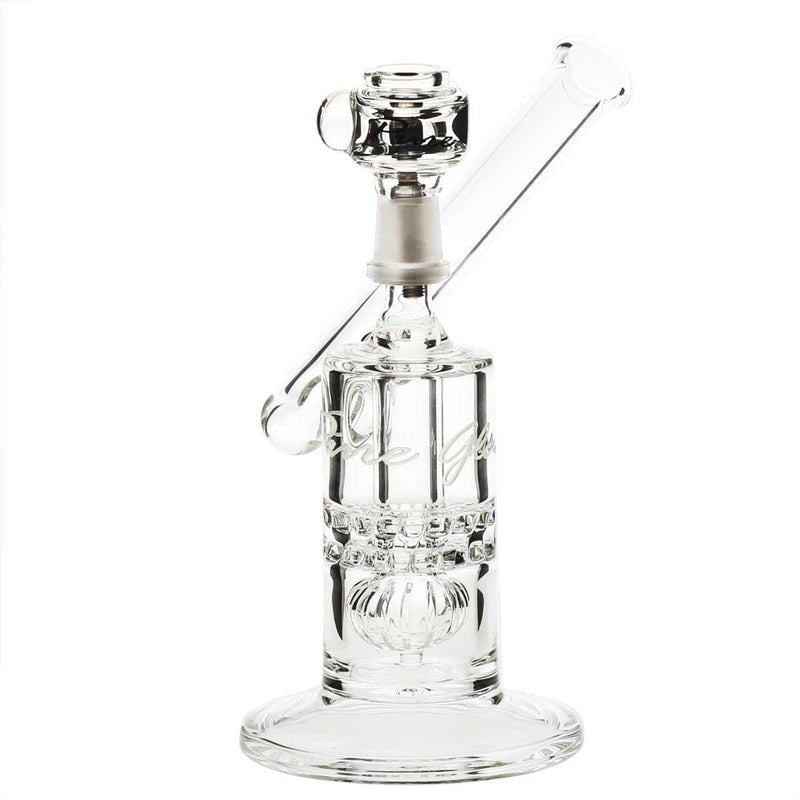 Pure Glass Glass Bong Pure Glass 8" Mini Torus Sidecar Straight Martini Male 14mm