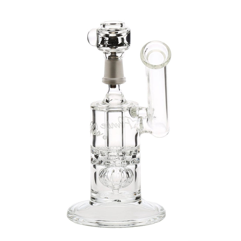 Pure Glass Glass Bong Pure Glass 8" Mini Torus Sidecar Straight Martini Male 14mm