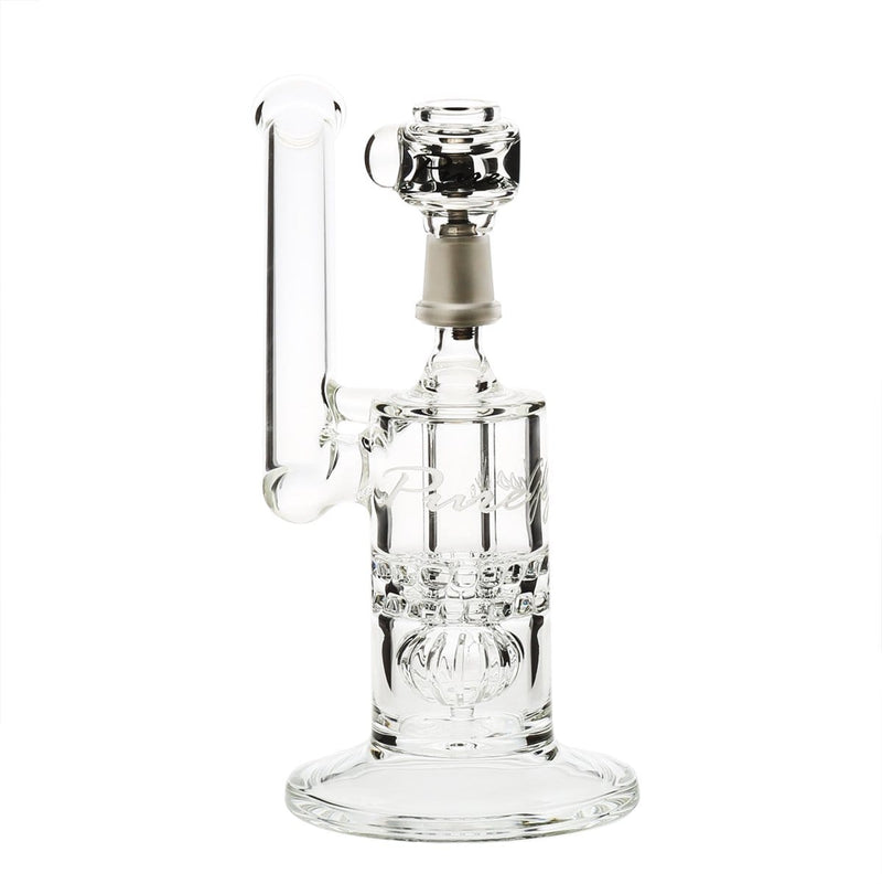 Pure Glass Glass Bong Pure Glass 8" Mini Torus Sidecar Straight Martini Male 14mm