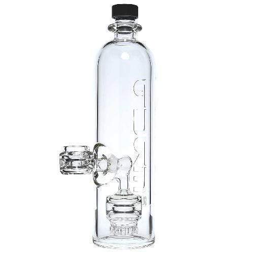 Pure Glass Glass Bong Pure Glass 9" Clear Bottle- Grey Silicone