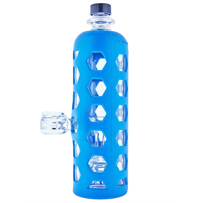 Pure Glass Glass Bong Pure Glass 9" Clear Bottle Mini Jellyfish Perc Blue Silicone