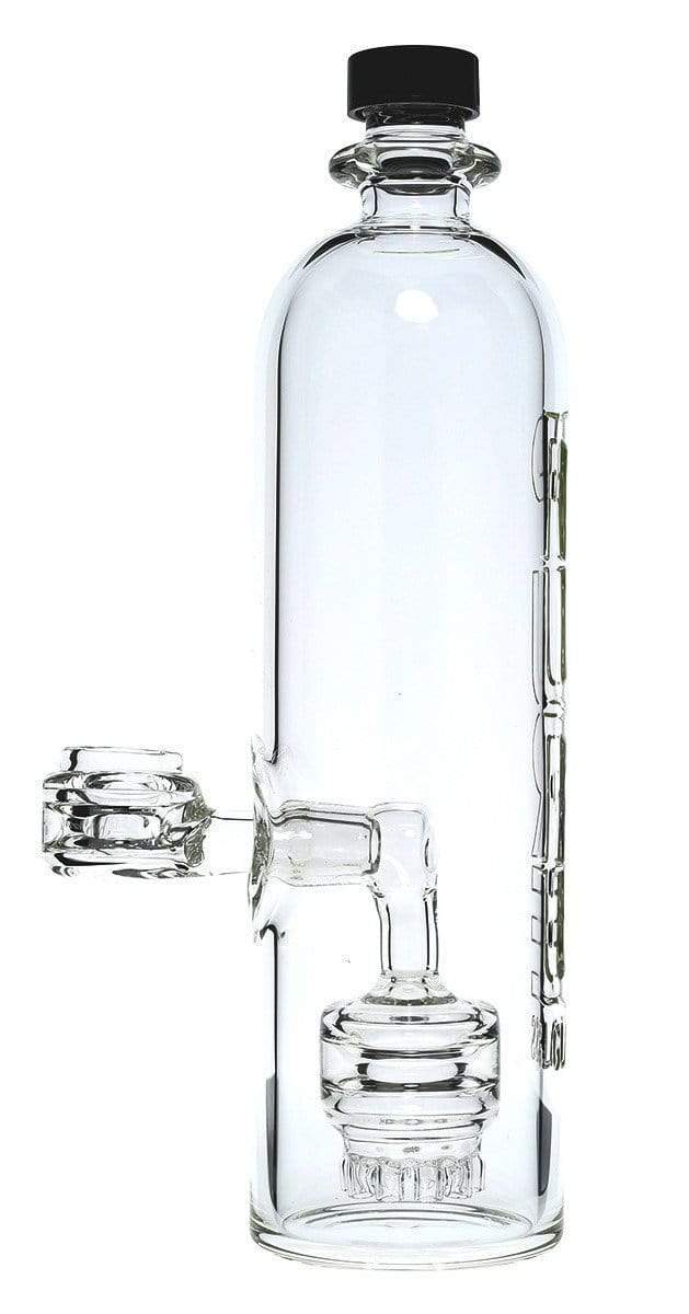 Pure Glass Glass Bong Pure Glass 9" Clear Bottle Mini Jellyfish Perc - Green Silicone