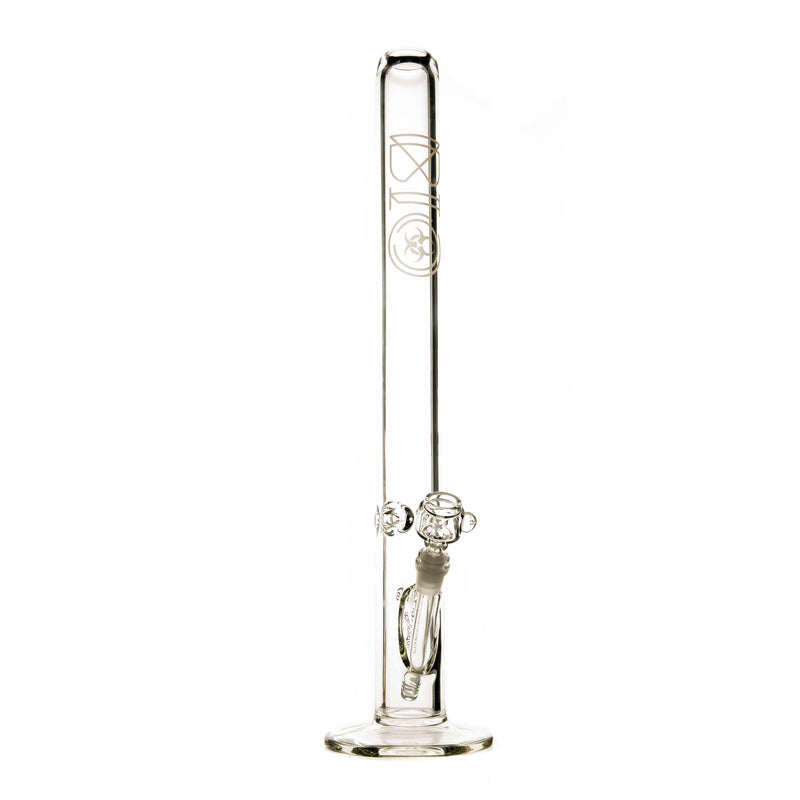 Pure Glass Glass Bong Pure Glass & BIO Hazard 24" 60mmX9mm Clear Straight Martini w/ 19mm Ground Joint w/ Gold Logo