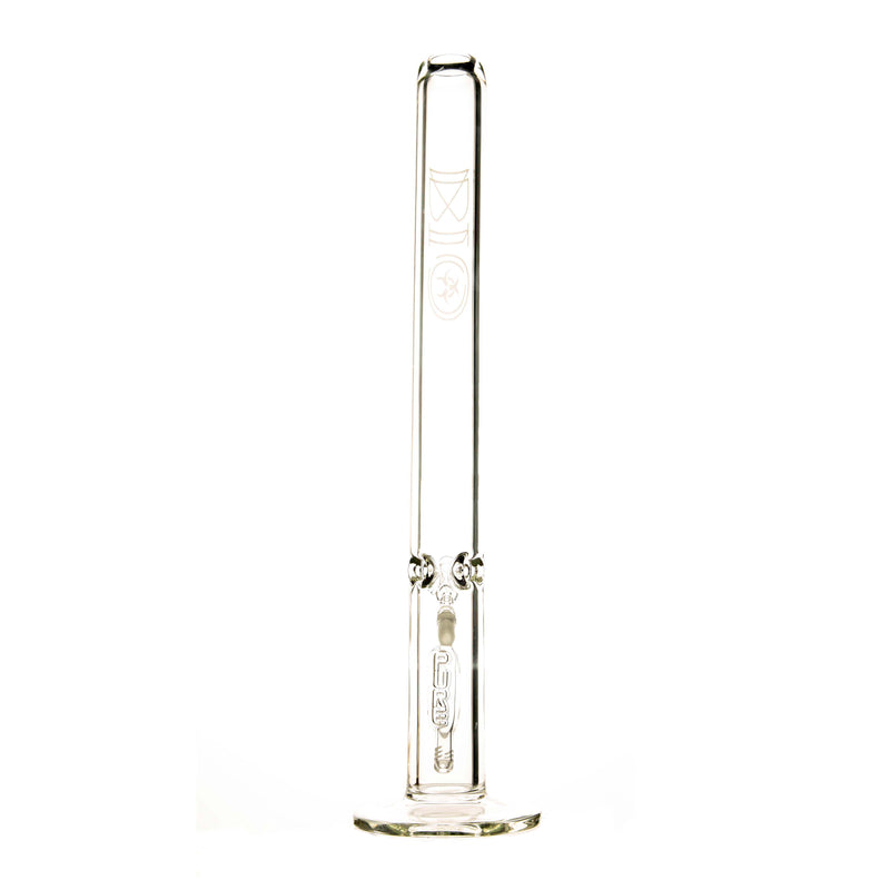 Pure Glass Glass Bong Pure Glass & BIO Hazard 24" 60mmX9mm Clear Straight Martini w/ 19mm Ground Joint w/ Gold Logo