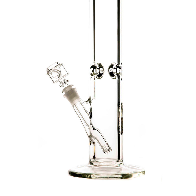 Pure Glass Glass Bong Pure Glass & BIO Hazard 24" 60mmX9mm Clear Straight Martini w/ 19mm Ground Joint w/ Gold Logo