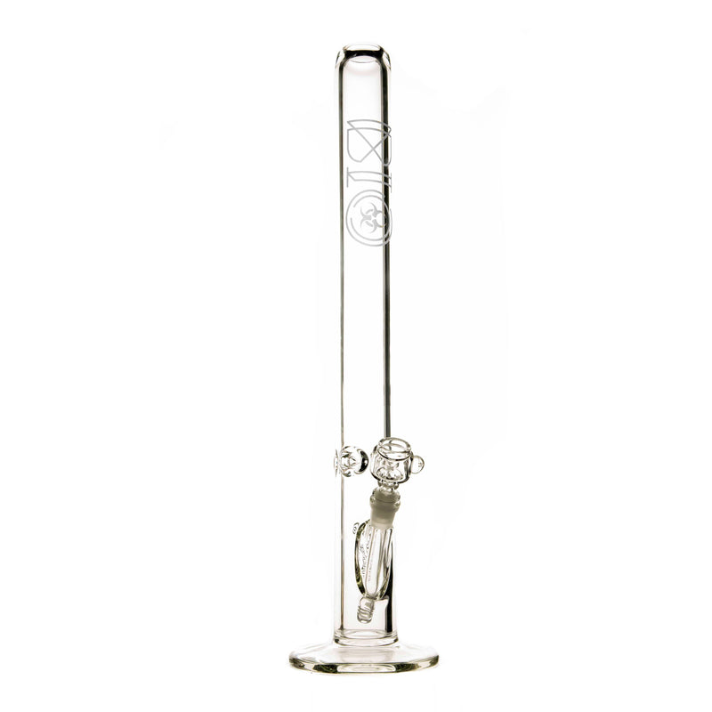 Pure Glass Glass Bong Pure Glass & BIO Hazard 24" 60mmX9mm Clear Straight Martini w/ 19mm Ground Joint w/ Silver Logo