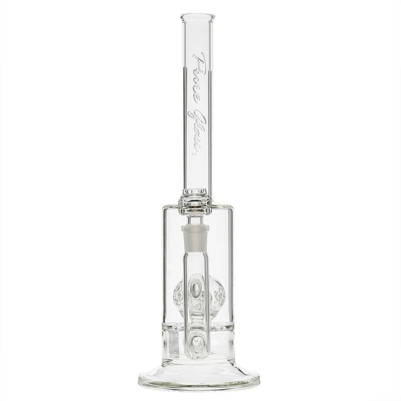 Pure Glass Glass Bong Pure Glass Solaris Inline Bubbler - 15" 75mm Inline Upgrid Solaris (Ball in a Ball)