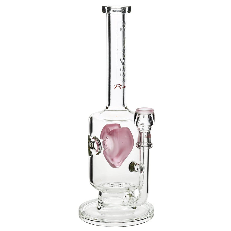 Pure Glass Glass Bong Pure Glass Surfrider 11" 26mm-75mm 5 Holes Disk / Heart Splashguard - Pink