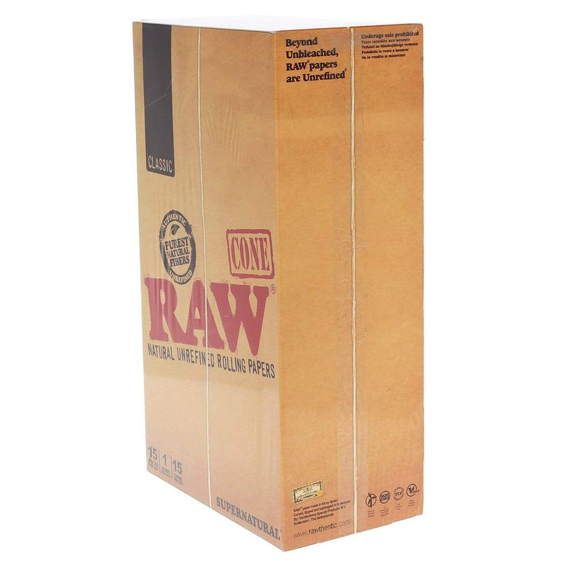 Raw Pre-Rolled Cones RAW Classic Supernatural Unrefined Cones - 15 Count