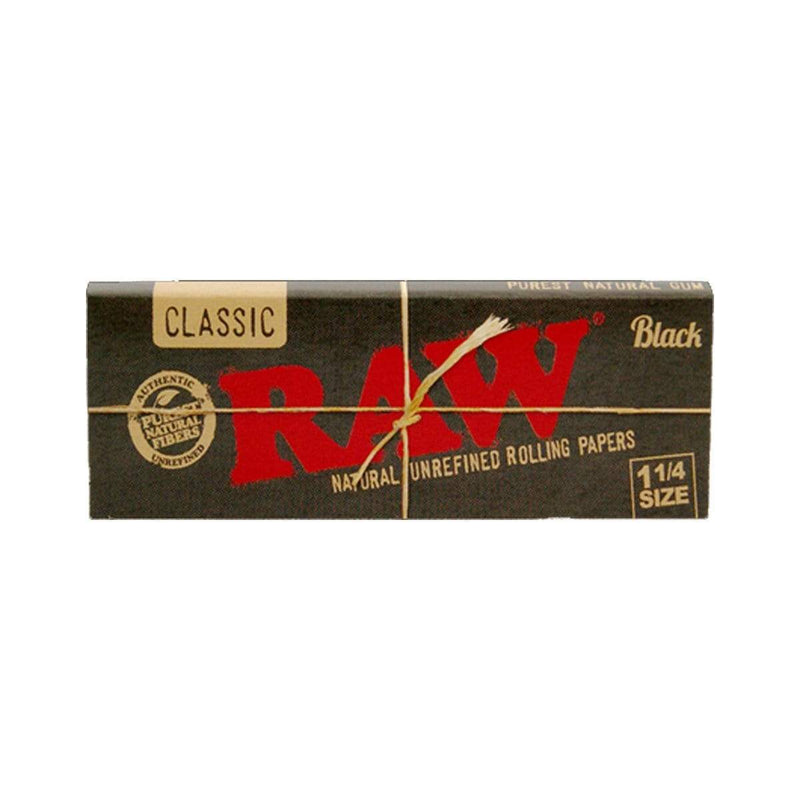 Raw Rolling Papers RAW Black Classic 1 1/4" Rolling Papers -24 Count