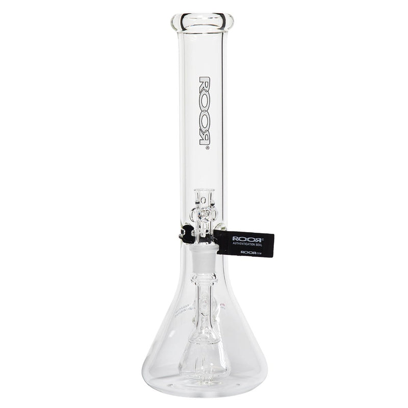 Roor Glass Bong Copy of ROOR Tech 14" 45mm Shower Mini Fixed Beaker - Rasta Logo