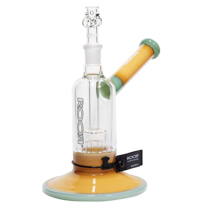 Roor Glass Bong ROOR 9" Tech Bubbler Barrel-Style-Tangie&Mint-White/Black Logo