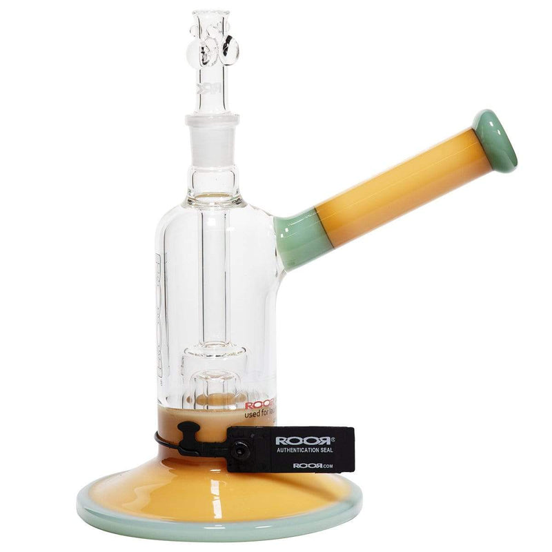 Roor Glass Bong ROOR 9" Tech Bubbler Barrel-Style-Tangie&Mint-White/Black Logo