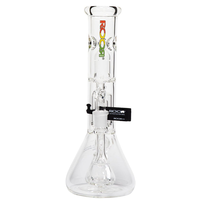 Roor Glass Bong ROOR Tech 14" 50mm Fixed w/ Barrel Beaker - Rasta Logo