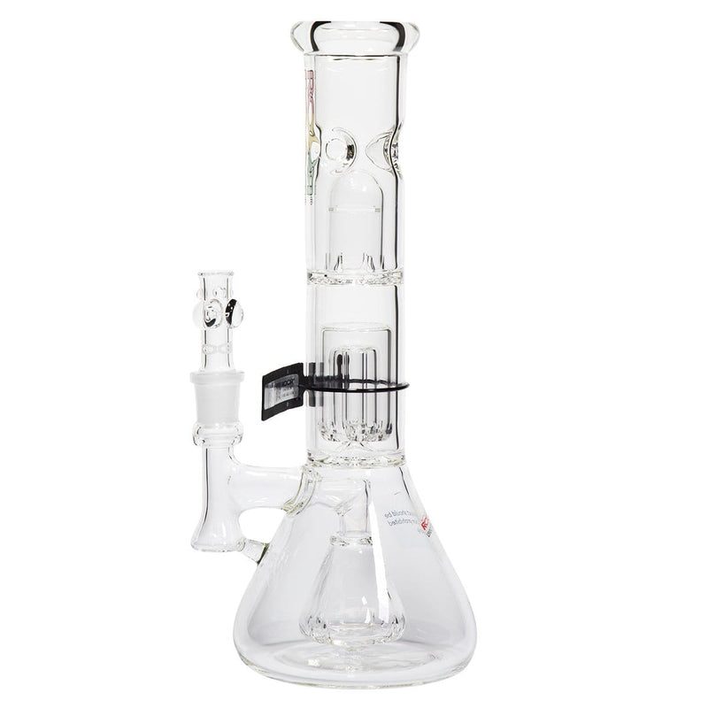 Roor Glass Bong ROOR Tech 14" 50mm Fixed w/ Barrel Beaker - Rasta Logo