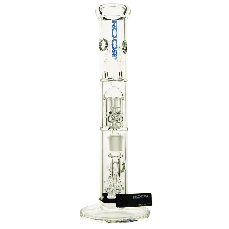 Roor Glass Bong ROOR Tech 14" 50mm x 5mm Fixed w/ 10 arm Tree Straight - Clear