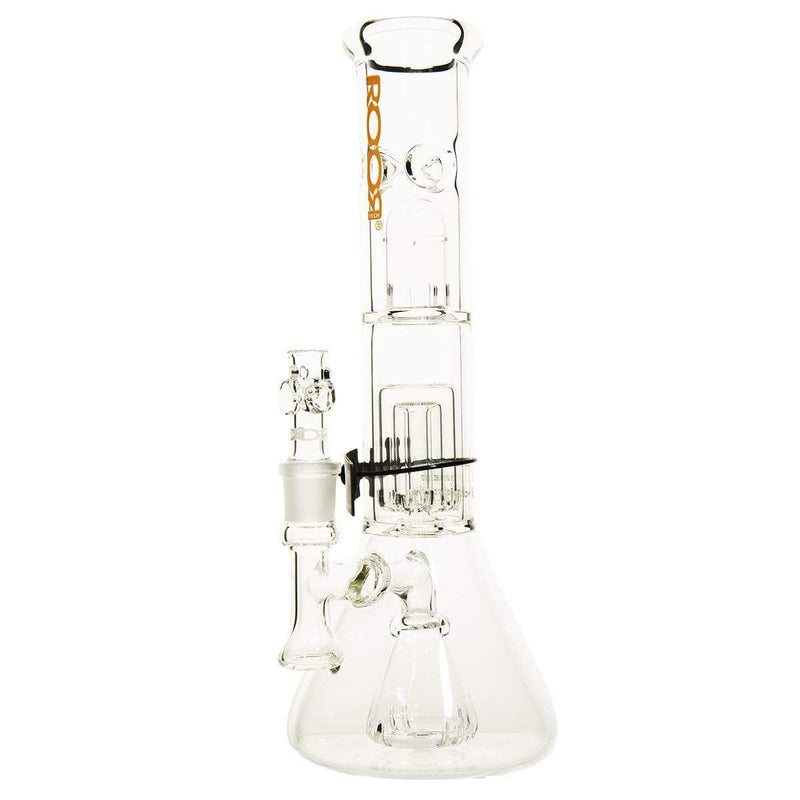 Roor Glass Bong ROOR Tech 14" 50mm x 5mm Fixed w/ Barrel Beaker - Clear