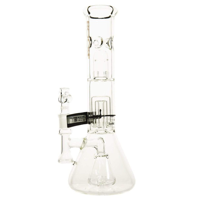 Roor Glass Bong ROOR Tech 14" 50mm x 5mm Fixed w/ Barrel Beaker - Clear