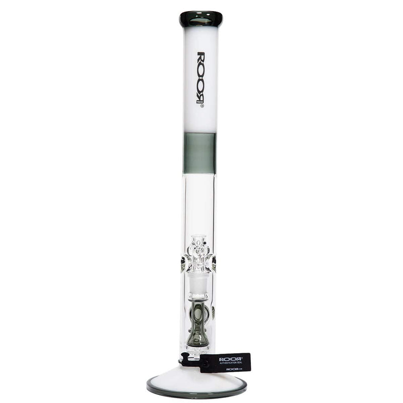 Roor Glass Bong ROOR Tech 18" 45mm Straight-Grey/White-Black Logo