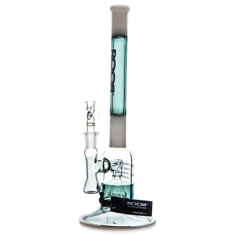 Roor Glass Bong ROOR Tech Fixed Slugger-Grey & White-Black Logo