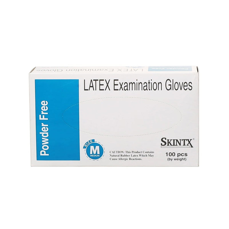 Skintx Glove Latex Skintx Glove Latex Powder Free Medium White (100 Count)