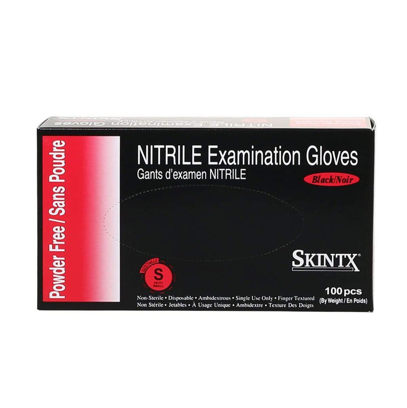 Skintx Glove Latex Skintx Glove Nitrile Powder Free Small Black (100 Count)