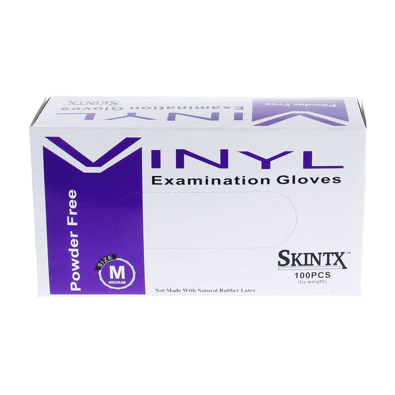 Skintx Glove Latex Skintx Glove Vinyl Powder Free Medium (100 Count)