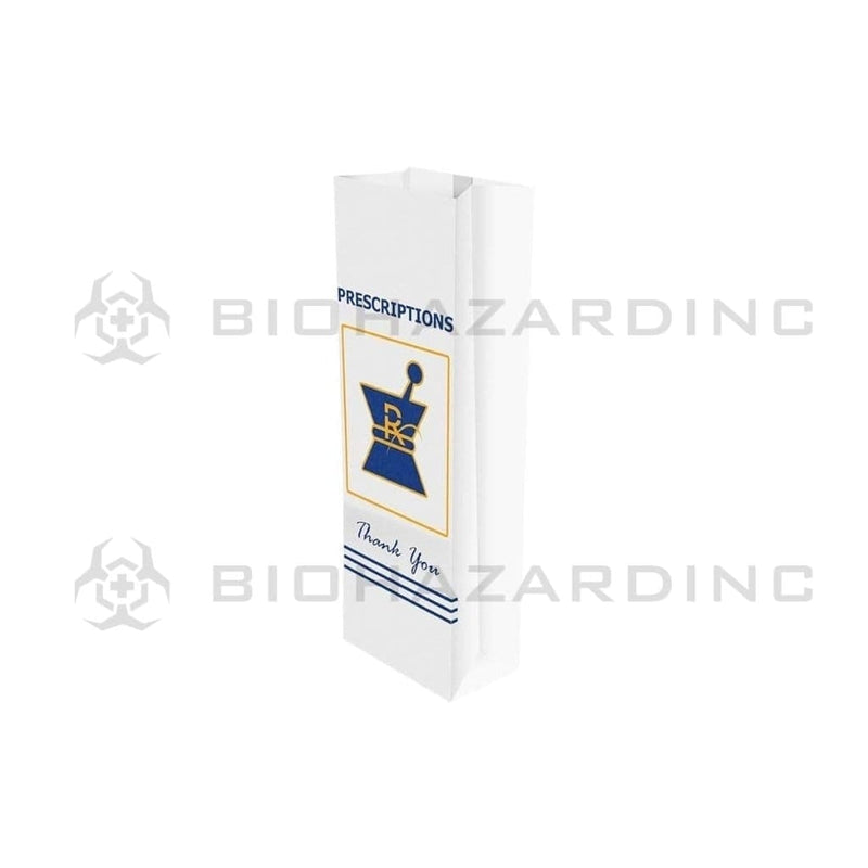 Biohazard Inc RX Bag Small Pharmacy White RX Exit Bags- 1000 Count