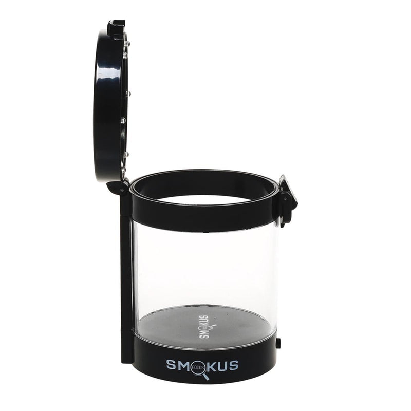 Smokus Focus Flower Storage Middleman Magnifying LED Jar - Black