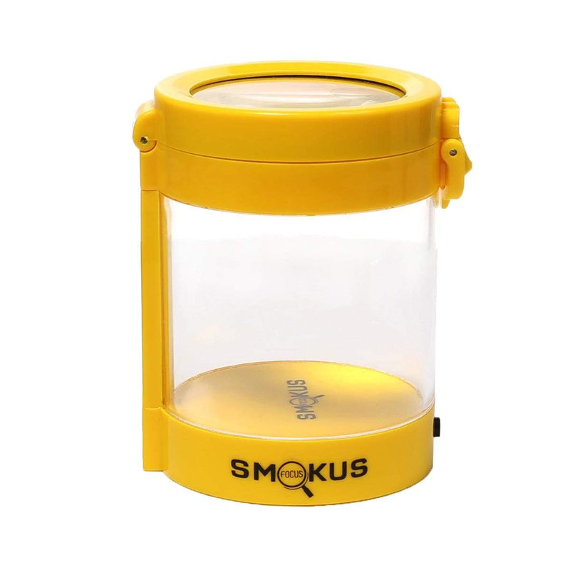 Smokus Focus Flower Storage Middleman Magnifying LED Jar - Yellow